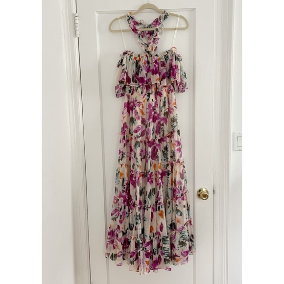 NWT MISA Mila Ruffled Pink Dress sz S - Picture 8 of 14